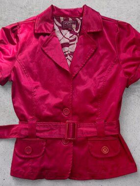 Ashley by 26 International Hot Pink Blouse Size Large